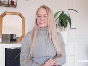 Ersties - Blonde Babe Anna Talks About the First Time She Squirted 14/16