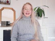 Ersties - Blonde Babe Anna Talks About the First Time She Squirted 2/16