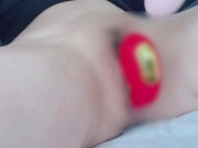 vol.76 *.❤︎.❤︎ウーマナイザー＆ディルド2本同時挿入！！❤︎.❤︎.* 個人撮影 ガチイキ変態オナニー　潮吹き おもらし パイパン ドアップ 極太 拡張 高速ピストン 14/16