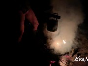 milf pisses standing in a bonfire 14/16