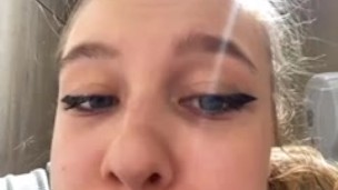 Extreme squirting on public place. Sitting on cam and fingering anal
