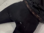 I was quiet on the couch before he came and gave me his cock to suck to dump his balls on my butt in 15/16