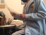 parents in the other room while i'm playing drums 25 3/16