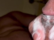 Hot guy strokes his cock in the shower 8/16