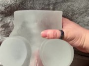 *ASMR MOANING* Trying out my new toy with a huge creampie