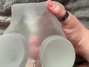 *ASMR MOANING* Trying out my new toy with a huge creampie 16/16