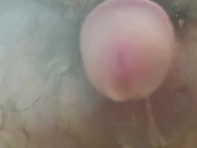 Glass dildo in the shower 7/16