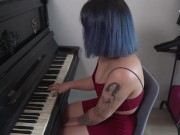 SUBMISSIVE GIRL GOT A FREE PIANO LESSON 2/16