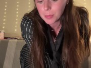 Girl Wearing A Tie Rides You Hard - Dildo Riding POV 1/16