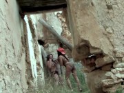 Outdoor anal threesome with Yesenia Rock and Dunia Montenegro 2/16