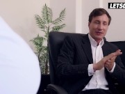 Naughty Secretary July Johnson Fucks Boss To Get A Raise - LETSDOEIT 5/16