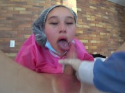 DAY 6 (Part 2): Two mad nurses want my cum. Publuc Dick Flash 14/16