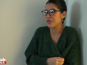 Fakehub - A Spooky Situation starring Lady Dee - Young Lady gets a creampie in her tight pussy after being saved 1/16