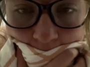 SHY NERDY COLLEGE GIRL FILMING HERSELF WHILE BBC STRETCHING HER TIGHT PUSSY AND ASSHOLE 1/16