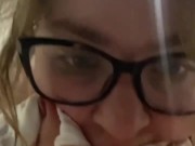 SHY NERDY COLLEGE GIRL FILMING HERSELF WHILE BBC STRETCHING HER TIGHT PUSSY AND ASSHOLE 10/16