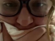 SHY NERDY COLLEGE GIRL FILMING HERSELF WHILE BBC STRETCHING HER TIGHT PUSSY AND ASSHOLE 2/16