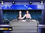 Porn News Channel - Latest News Headlines & Events feat. Lilian Stone & Athena Heart - FreeUse Milf 5/16