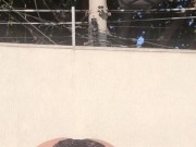 training semi-naked on the balcony 11/16