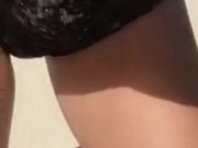 training semi-naked on the balcony 12/16