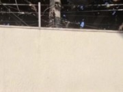 training semi-naked on the balcony 3/16