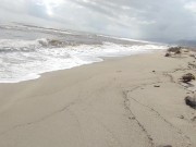 On the beach an unknown girl sucks my cock. IN PUBLIC 14/16