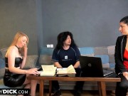 Small dick gets lucky on his office interview with sexy assistant 2/16