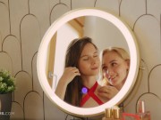 ULTRAFILMS Hot lesbian couple Leona Mia and Kelly Collins licking each other's pussy 1/16