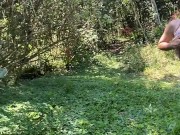 I have my lush in my pussy and my girlfriend records me and controls my lush outdoors 5/16