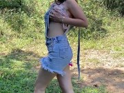 I have my lush in my pussy and my girlfriend records me and controls my lush outdoors 7/16