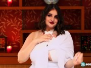 Molly Evans Shows Off Her Big Breasts 2/16