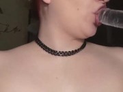 Dildo sucking and blowjob practice compilation 3/16