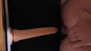 Teen twink rides huge cock