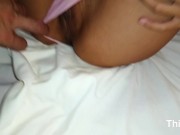 Teen footjob makes giant cock cum on the feet 15/16