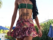 Teen footjob makes giant cock cum on the feet 5/16