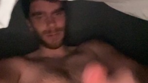 Fit teen guy cums hard and loud