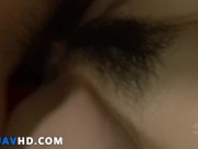 Horny Japanese tart Nozomi Hazuki deep throats 2 hard-ons and gets creampied - super-sexy JAV! 15/16