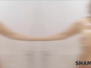 SHAME4K. Blonde woman meets friend's stepson in the bathroom and goes wild 1/16