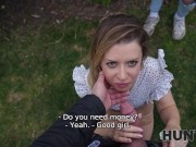 HUNT4K. Public, Kinky, and Ready to Cum. Hot sex with Andrea 4/16