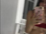 Hot Latina films her beautiful body in front of the mirror and masturbates her pussy 8/16