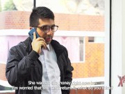 Trío delicioso con peruana tetona para que así pueda pagar sus deudas 6/16