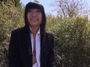 Japanese college student in recruit suit loses it for outdoor sex 7/16