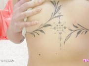 Innocent Hot Sexy Brunette Teen girl with her legs wide opened 5/16