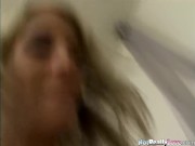 Horny blonde fingered then takes cum 10/16