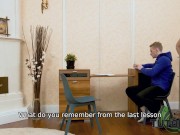 TUTOR4K. Angry Martin Spell has a dirty lesson for short-haired math tutor 4/16