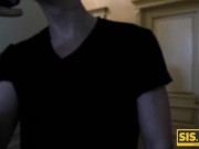 SISPORN. Sweet Butterfly has fun with her stepbro being warmed up with own fingers 3/16