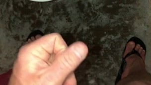 Public Washroom Urinal Masturbation Until Intense Orgasm