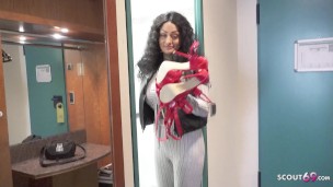 GERMAN SCOUT - First Anal Sex for Big Tits Tattoo Model Mia Roux at Pickup Casting