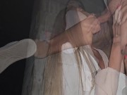 Anal fuck with milf on the first date in the rain on the street. Really extreme 11/16