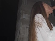 Anal fuck with milf on the first date in the rain on the street. Really extreme 14/16