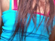 Outdoor Blowjob On Knees With Husband And Shaving Wife Hot Pussy When She Watching Porn 7/16